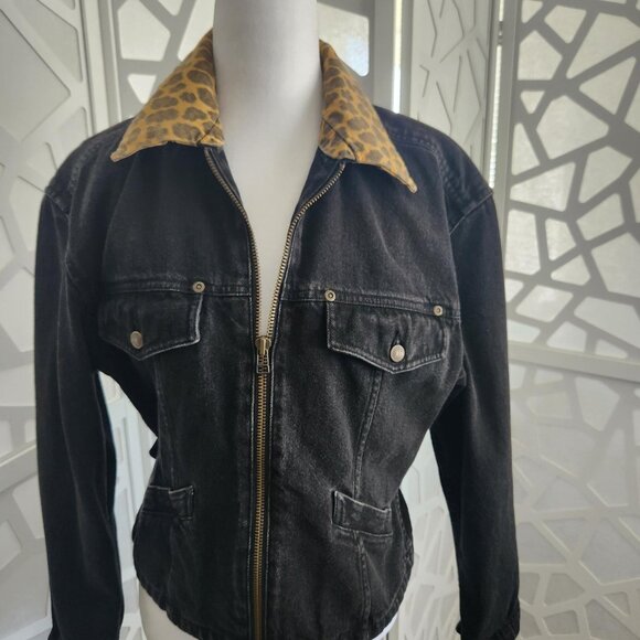 Women's Vintage Black Jean Jacket "Liz Wear" - Picture 7 of 7